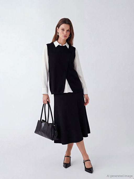 Bisiklet Yaka Kad?n Triko S?veter