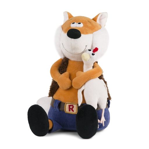 Мягкая игрушка "ДуRашки. Ловкий Лис и Курица" 24см (MT-MRT-D04202307-24) в инд. коробке
