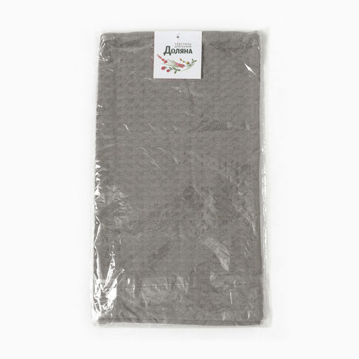 Полотенце Доляна цв. серый 35х60 см, 100% хл., крупная вафля 220 г/м2  фото 8