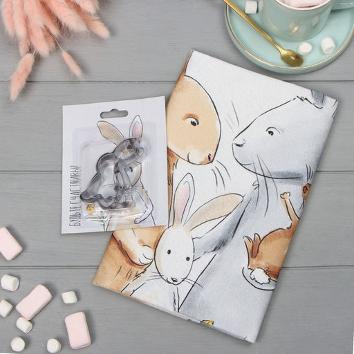 Набор Светлая пасха полотенце 40х73см, саржа 190гр/м2, формочки для печенья - Этель фото 9