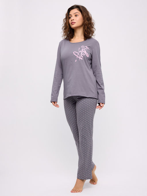 Пижама женская из кулирки Today серый - Амадэль фото 7
