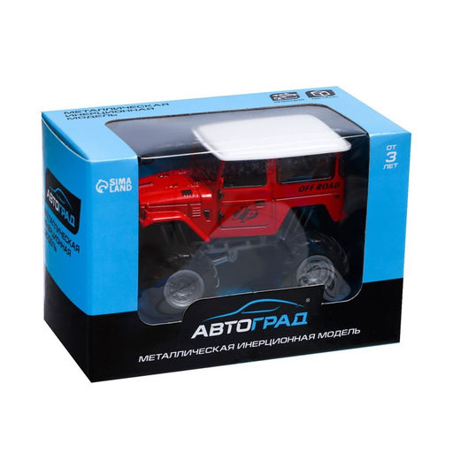 Машина металлическая Биг-фут, инерционная, цвет красный - Автоград фото 4