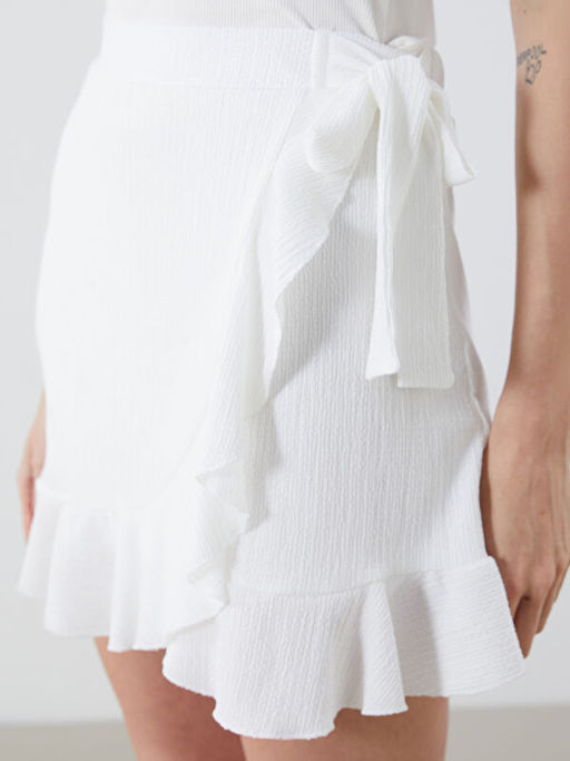 Beli Lastikli F?rf?rl? Mini Etek