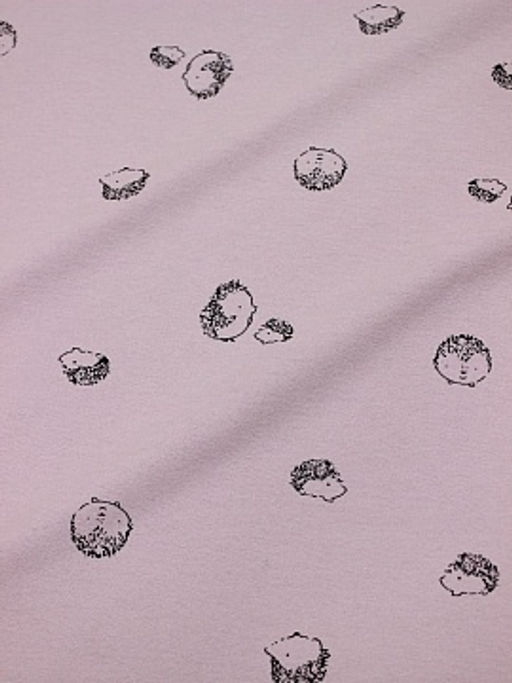 Теплый хлопок Колючие друзья цв.бл.розово-сиреневый, ш.1.5м, хлопок-100%, 160гр/м.кв