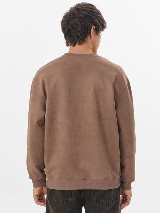 Свитшот мужской бежевый с эффектом замши - Mark formelle фото 2