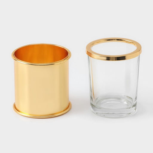 Набор ложек «Авалон. Перо», 5.5×5.5×7.5 см, 6 шт., на подставке, металл, золотистый