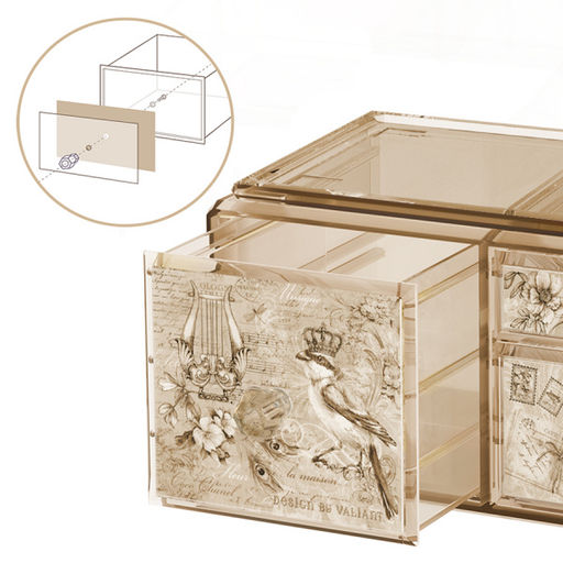 VAL VN-ORG-S3S8 Набор органайзеров, 2 шт., 23,4*15,3*10,8 см и 22,3*12,7*6 см, VINTAGE, шт