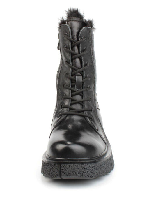 04-YPM5827A BLACK Ботинки зимние женские (натуральная кожа, натуральный мех)