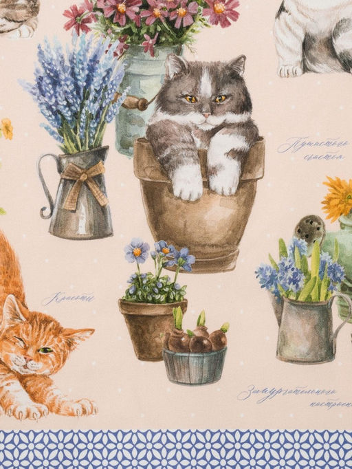 Фартук Этель Уютные коты 60х70 см, 100% хл, саржа 190 г/м2  фото 12