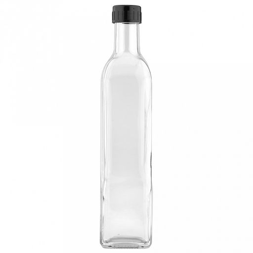 Бутылка стеклянная Сочи 520мл, 5,5х5,5см h27см, пластмассовая винтовая крышка, горло д2см (Китай) - Домашняя мода фото 4