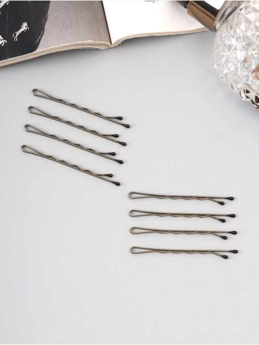 Цена за 3 шт. Невидимки для волос «Валери», набор 60 шт., 4.5 см, золото