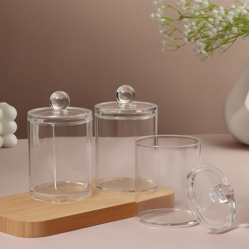 Органайзер для ватных палочек и дисков, с крышкой, 3 секции, 29×7×7 см, прозрачный