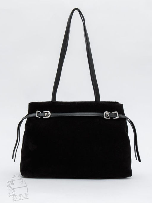 Сумка женская кожаная 8021-1S black Velina Fabbiano-Safenta