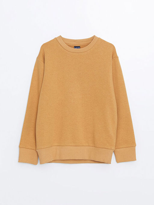 Bisiklet Yaka Basic Uzun Kollu Erkek ?ocuk Sweatshirt