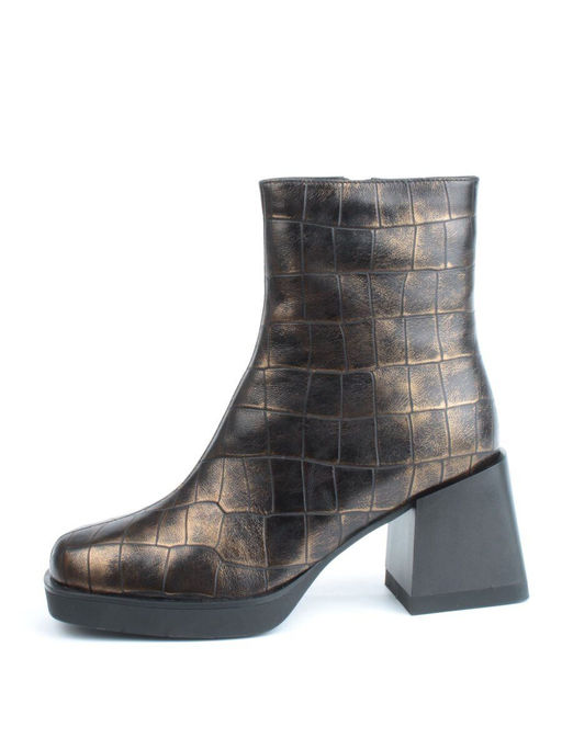 04-ZYM937 BLACK GOLD Ботильоны зимние женские (натуральная кожа, натуральный мех) - Фабричный китай фото 6