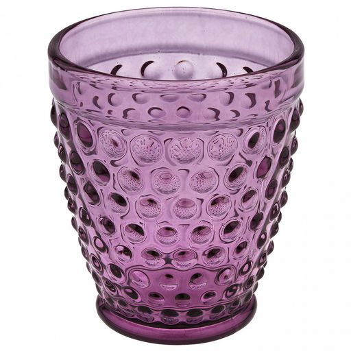 Сидней Стакан стеклянный 320мл, д8,5см, h10,3см, рельефное, цветное стекло, цвет - аметистовый (Китай) Цена указана за штуку. В коробке 6 штук.