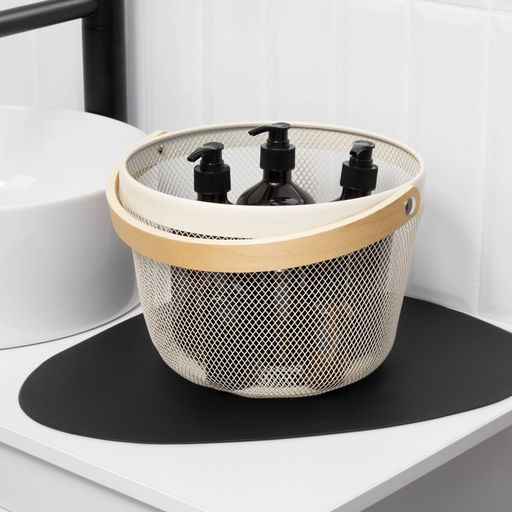 Корзинка универсальная круглая LaDо́m, 26×26×18 см, кремовая