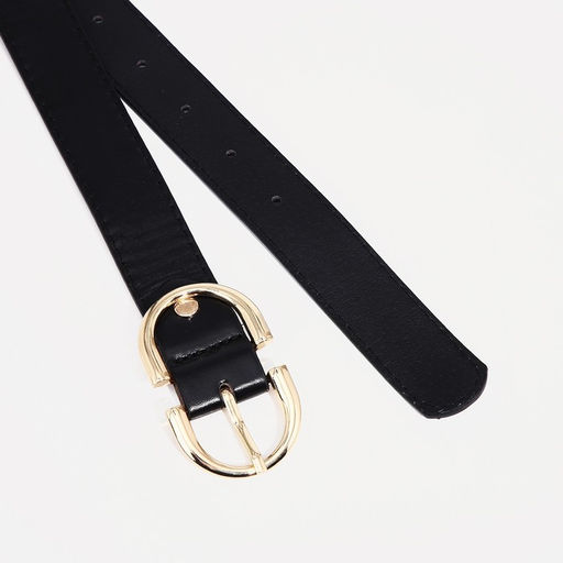 Ремень женский, ширина 3 см, винт, пряжка металл, цвет чёрный - Simaland фото 2