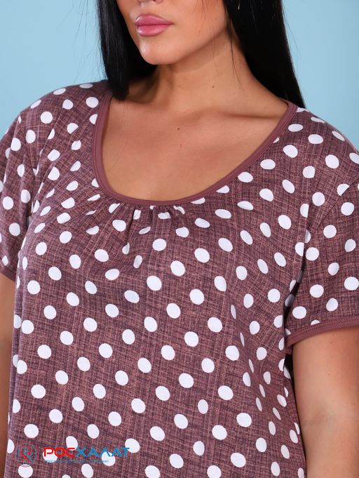 Трикотажная туника с карманами мокко КТ-15 (2)