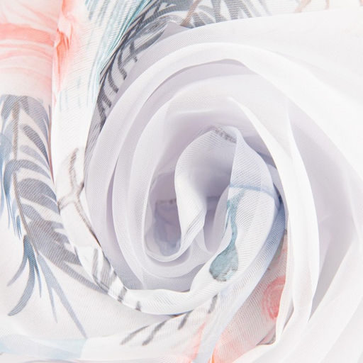 Тюль с подхватом и ламбрекеном Christmas flowers 250х200см, 100% п/э, вуаль - Этель фото 6