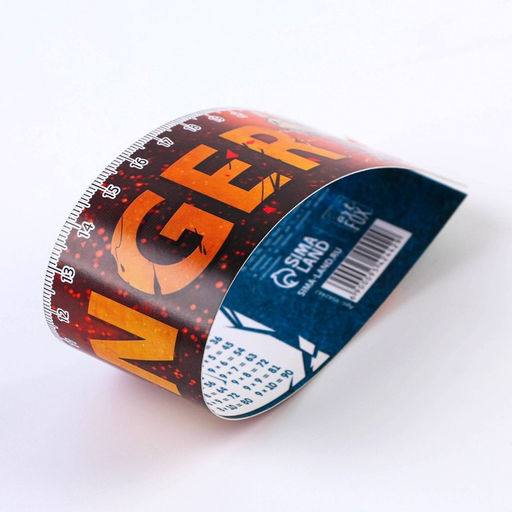 Цена за 10 шт. Линейка-закладка, картон, 25 см «Динозавр»