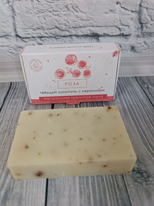 Мыло Лаванда твердый шампунь с кератином 100 гр Открытая мыловарня - Лепесток фото 2