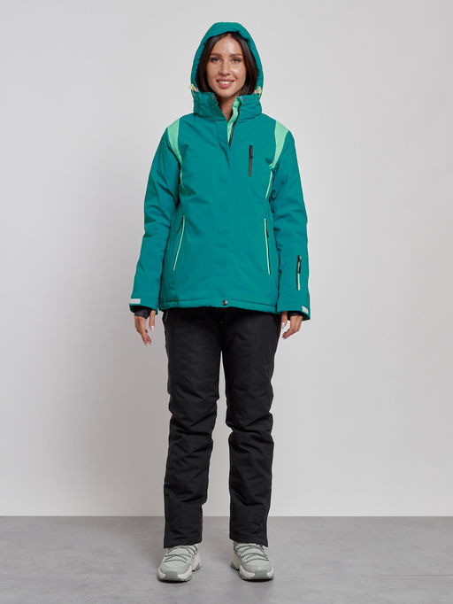 Горнолыжный костюм женский зимний темно-зеленого цвета 02305TZ - Chunmai фото 5