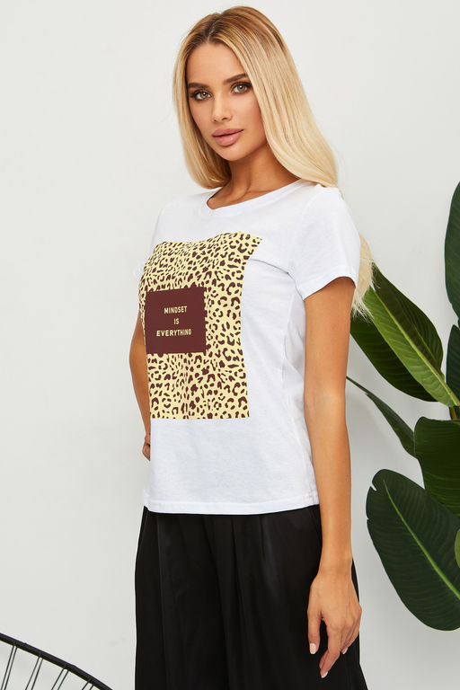 Футболка с леопардовым принтом ЛЕОWSP