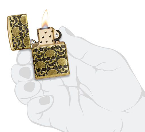 Зажигалка ZIPPO Armor® Ухмыляющиеся черепушки | Cackling Cranium 46302  фото 5