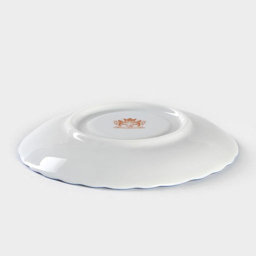 Блюдце Cmielow «Рококо. Гуси», d=12.5 см, фарфор, белое