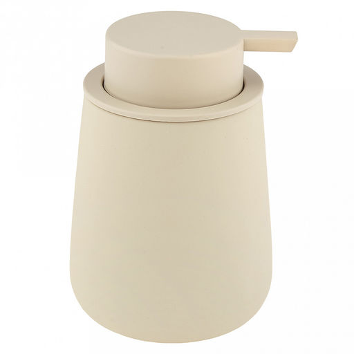 Набор для ванной "Эстетик" 3 предмета: дозатор для мыла 410мл; мыльница 11х8,6х2,2см; стакан для зубных щеток 410мл; фурнитура пластик, керамика, матовая глазурь, кремовый, в коробке (Китай)