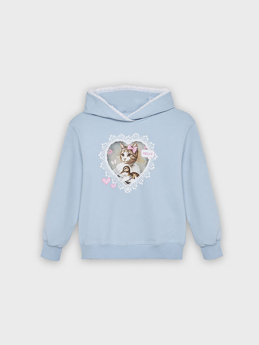 Худи для девочек голубое - Mark formelle фото 6