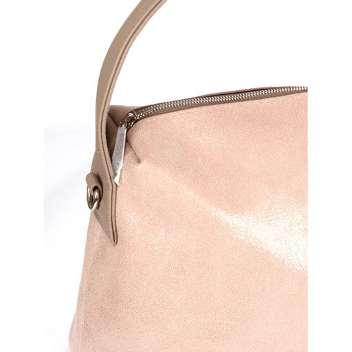 Сумка женская натуральная кожа ADEL-324/2в (отделка ИСК/КОЖА), 1 отд, плечевой ремень, бежевый 263336 - Adelia фото 4