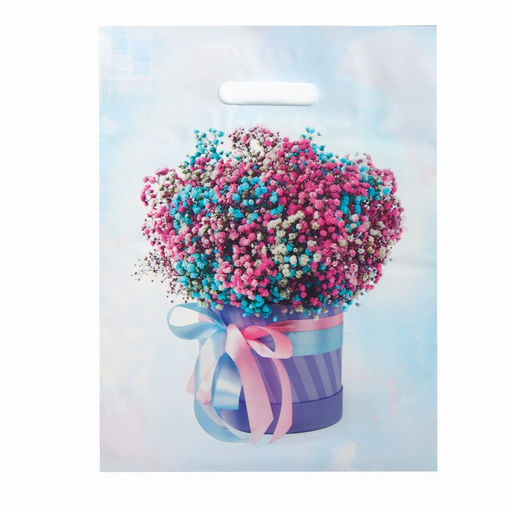 Цена за 50 шт. Пакет «Фьюжн», полиэтиленовый с вырубной ручкой 31×40 см, 60 мкм