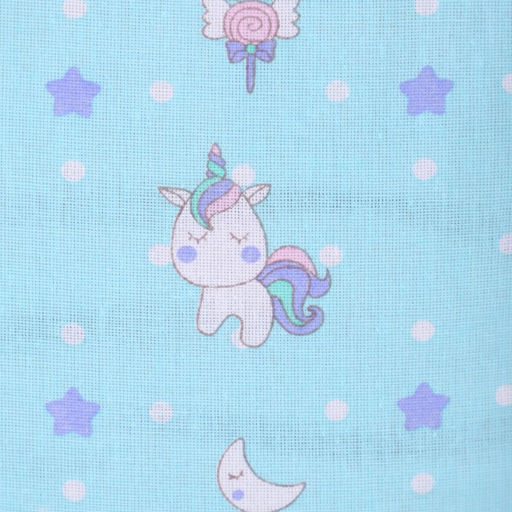 Постельное бельё BABY Единорожки бирюза 112х147см, 110х150см, 60х60см, бязь 120г/м, , хлопок 100% - Атра фото 3