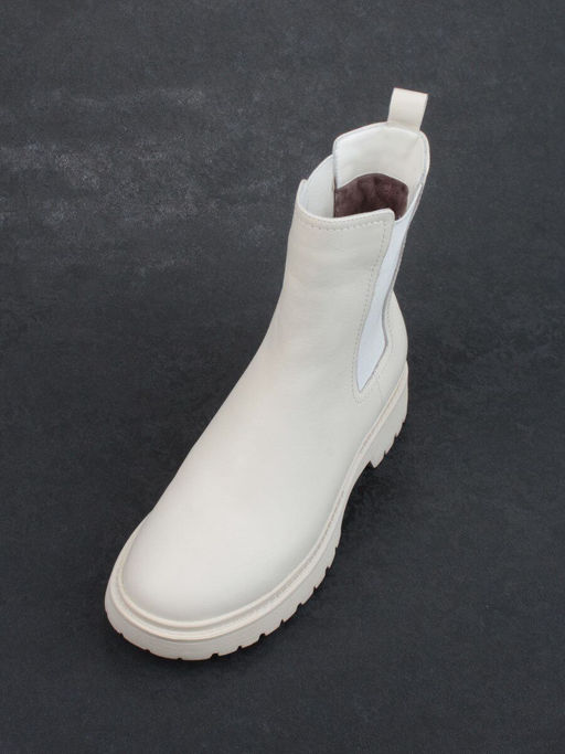 01-80158-G75-2 MILK Ботинки демисезонные женские (натуральная кожа, байка)