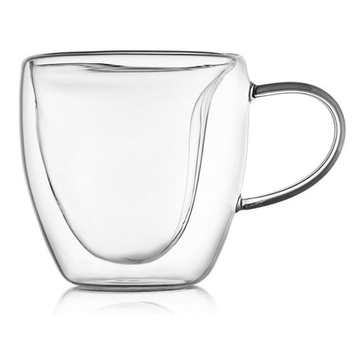 Кружка стеклянная Сердце Walmer Lovely с двойными стенками, 0.25 л, цвет прозрачный  фото 6