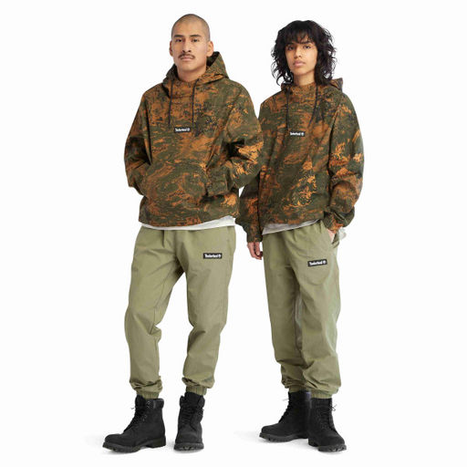 Мужская куртка Timberland Hoodie AOP зеленая  фото 3
