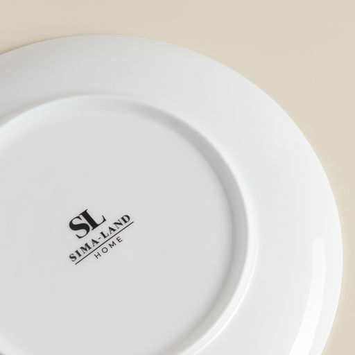 Тарелки SL Home «Каскарон», d=20 см, набор 2 шт., костяной фарфор, белые