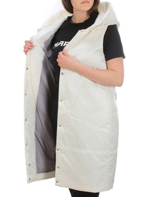 M006 MILK Жилет женский демисезонный (100 гр. синтепон) - Фабричный китай фото 7