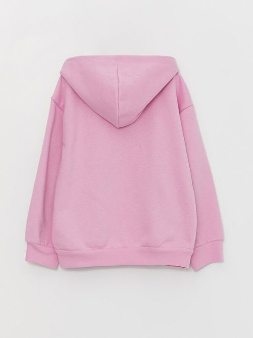 Bask?l? Uzun Kollu K?z ?ocuk Hoodie - Waikiki фото 3