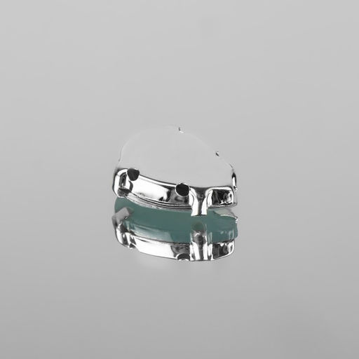 Стразы пришивные «Капля», в цапах, 10×14 мм, 20 шт., белые