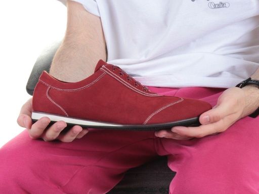 03-F031-67-3 RED Полуботинки спортивные мужские (натуральная замша) - No name фото 2