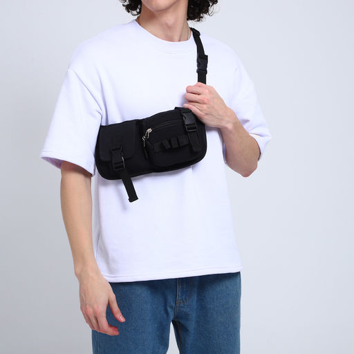 Сумка поясная на молнии, цвет чёрный - Simaland фото 4
