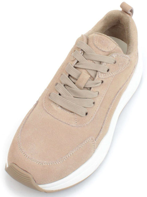 05-A504-4 DK. BEIGE Кроссовки женские (натуральная замша)