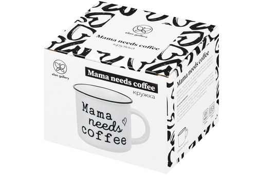 Кружка 400 мл 12*9,5*8,5 см "Mama needs coffee"