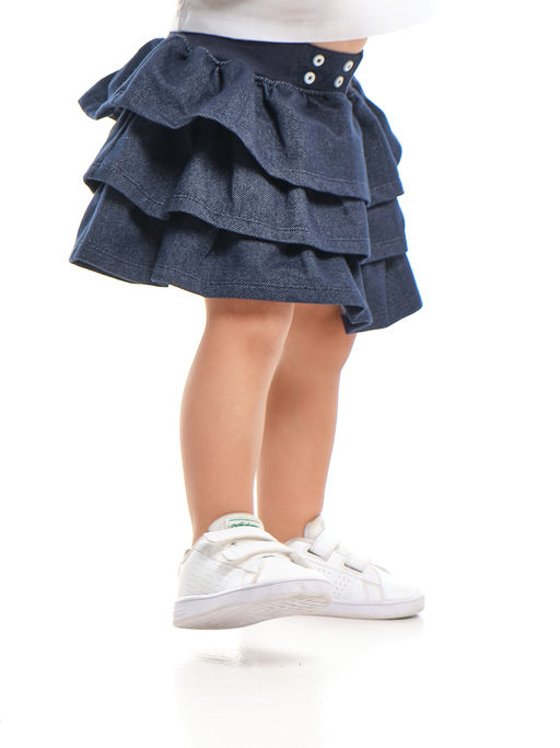 Юбка на резинке с воланами UD 1432 синий - Mini maxi фото 2