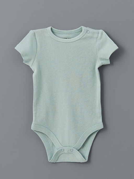 Bisiklet Yaka Basic Erkek Bebek ??t??tl? Bodysuit 3l?