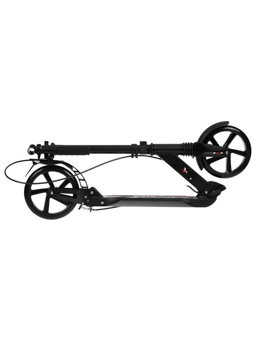 Самокат городской GRAFFITI Technology 200, складной, колёса PU 200 мм, ABEC 7, амортизатор задний, чёрный