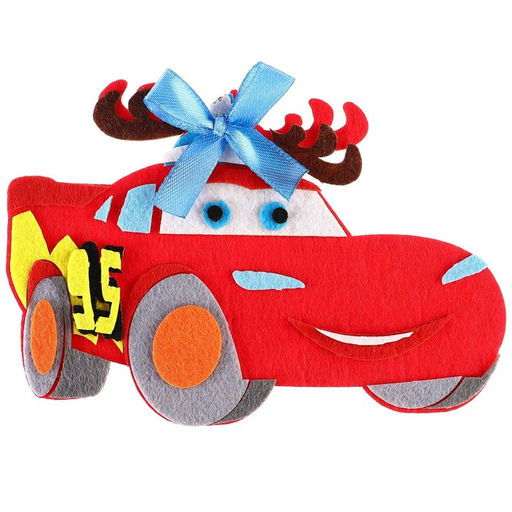 Ёлочная игрушка из фетра своими руками на новый год Тачки, набор для творчества